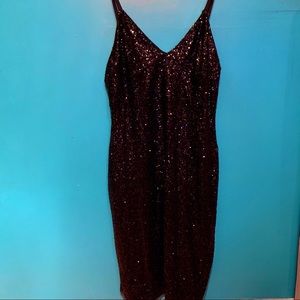 Plus Size Sequin Cocktail Dress
